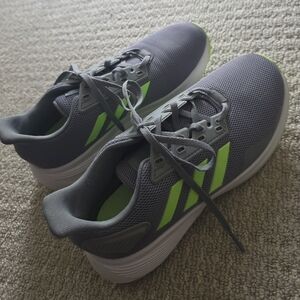 Adidas Gray and Neon Green Sneakers